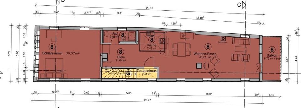 Dachgeschoßwohnung Trostberg - 2 Zimmer, 101 m&sup2;, 1.100&euro; | Angebot:27616673