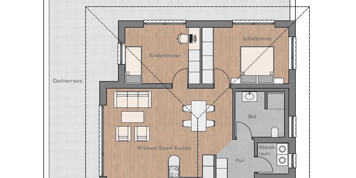 Einfamilienhaus Tittmoning - 3 Zimmer, 107 m&sup2;, 1.280&euro; | Angebot:27538177