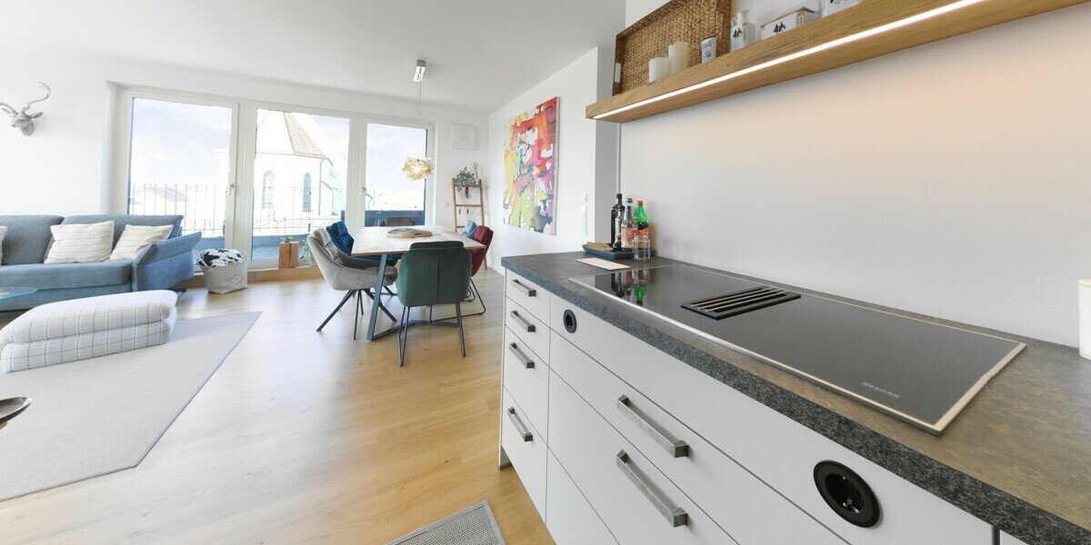 Exklusives Penthouse mit Alpenblick – stilvolles Wohnen nahe Salzburg - voll möbliert - Etagenwohnung Freilassing Freilassing | Angebot:26481393