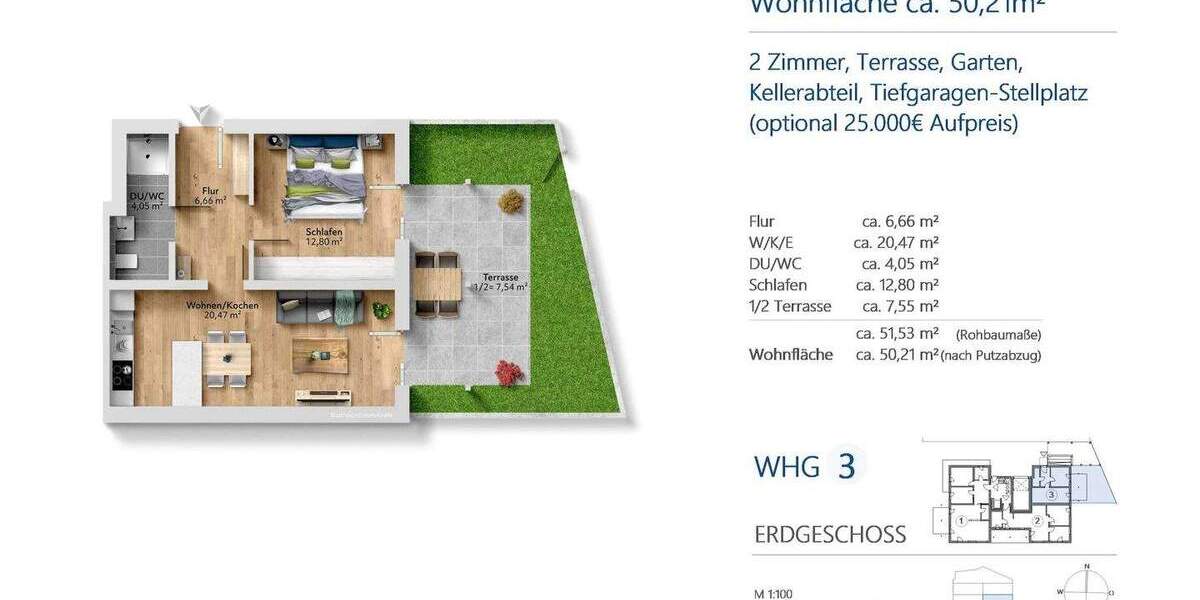 Etagenwohnung Bad Reichenhall - 2 Zimmer, 50 m&sup2;, 335.000&euro; | Angebot:25686305