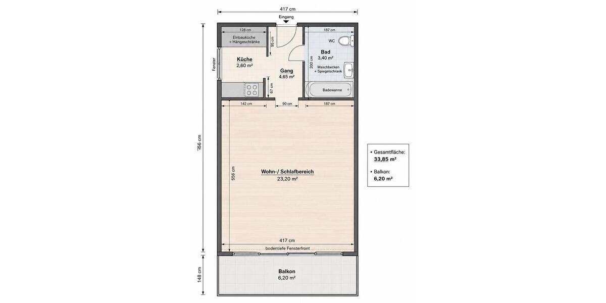 Etagenwohnung Bad Reichenhall - 1 Zimmer, 37 m&sup2;, 140.000&euro; | Angebot:27218448