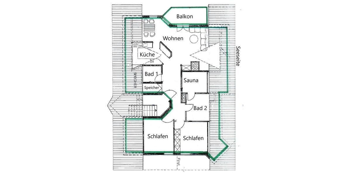 Dachgeschoßwohnung Chieming - 3 Zimmer, 95 m&sup2;, 720.000&euro; | Angebot:26766470