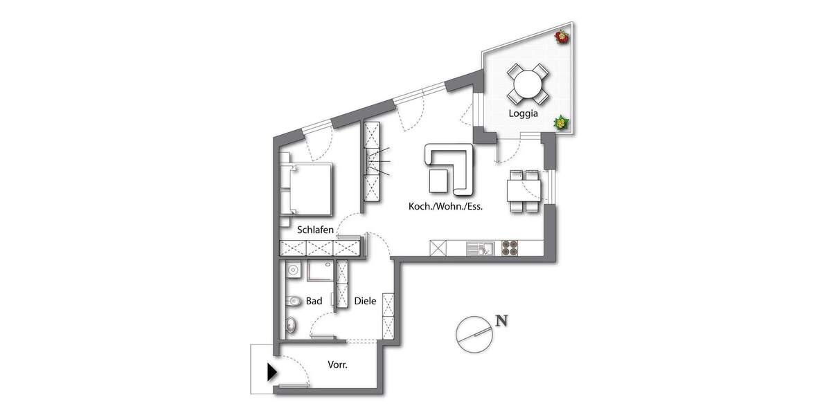 Etagenwohnung Bad Reichenhall - 2 Zimmer, 73 m&sup2;, 480.000&euro; | Angebot:25768365