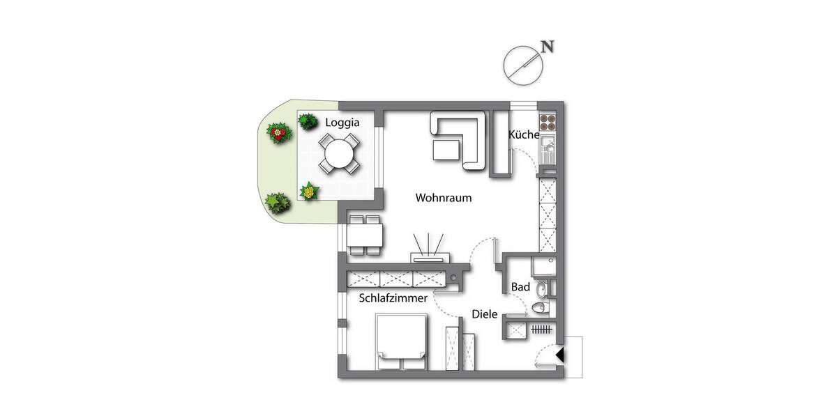 Etagenwohnung Bad Reichenhall - 2 Zimmer, 64 m&sup2;, 298.000&euro; | Angebot:25669501