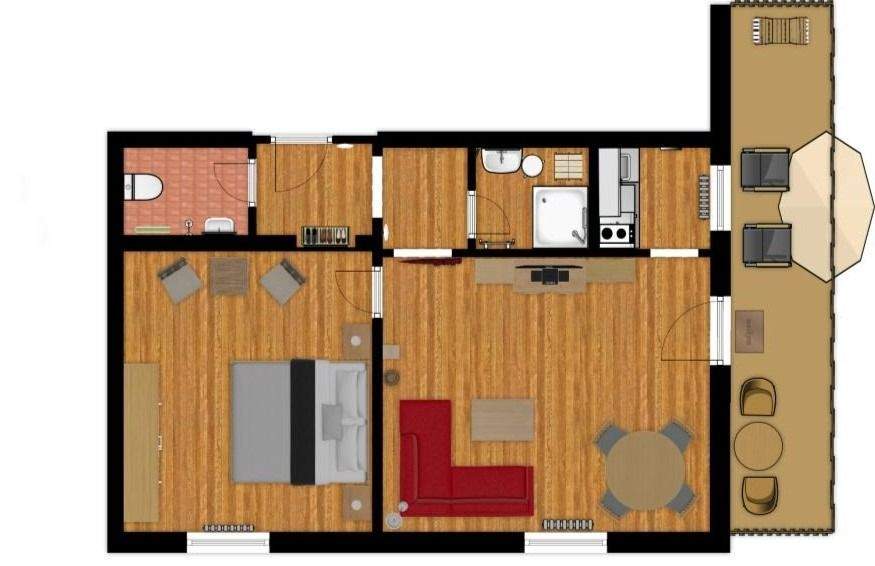 Etagenwohnung Inzell - 2 Zimmer, 46 m&sup2;, 175.000&euro; | Angebot:25983287