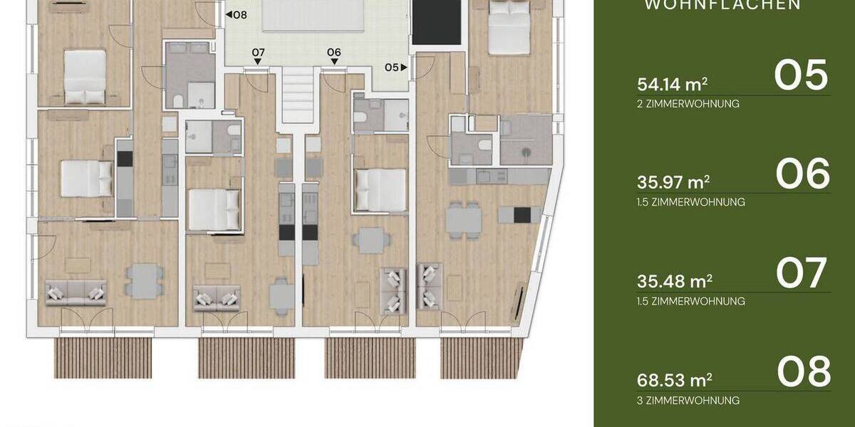 Etagenwohnung Bayerisch Gmain - 1 Zimmer, 35 m&sup2;, 290.000&euro; | Angebot:25983134