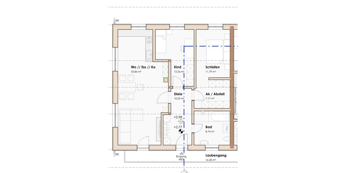 Etagenwohnung Halfing - 3 Zimmer, 86 m&sup2;, 1.150&euro; | Angebot:27621848