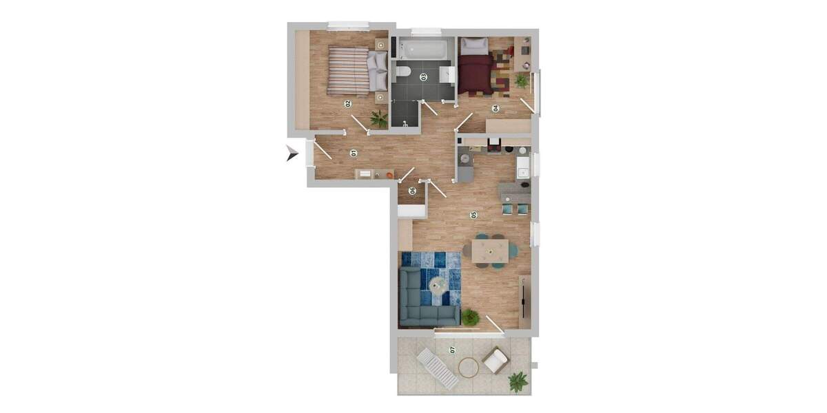 Etagenwohnung Teisendorf Hausmoning - 3 Zimmer, 75 m&sup2;, 448.000&euro; | Angebot:25818954