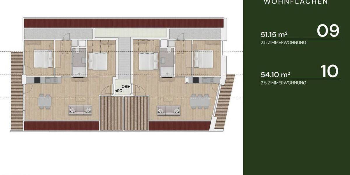 Etagenwohnung Bayerisch Gmain - 2 Zimmer, 51 m&sup2;, 383.000&euro; | Angebot:25957284