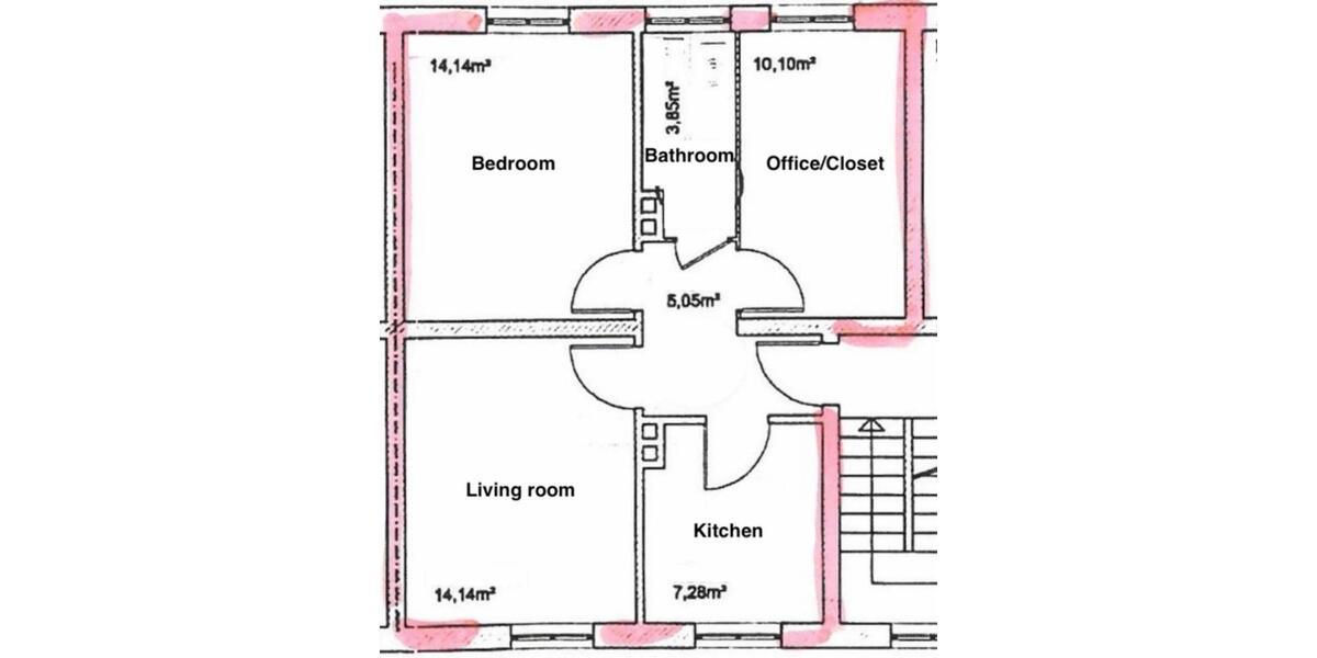 Etagenwohnung Traunstein - 3 Zimmer, 55 m&sup2;, 285.000&euro; | Angebot:27548523