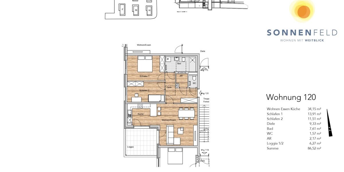 3-Zimmer-ETW in Freilassing – energieeffizient, barrierefrei, mit innovativer Heiz-Kühltechnik - Etagenwohnung Freilassing Freilassing | Angebot:22944211
