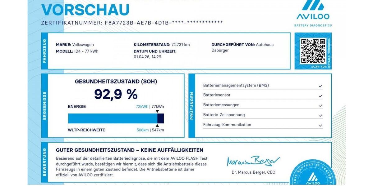 VW ID.4 74.728 km 22.990 &euro; Ruhpolding 83324