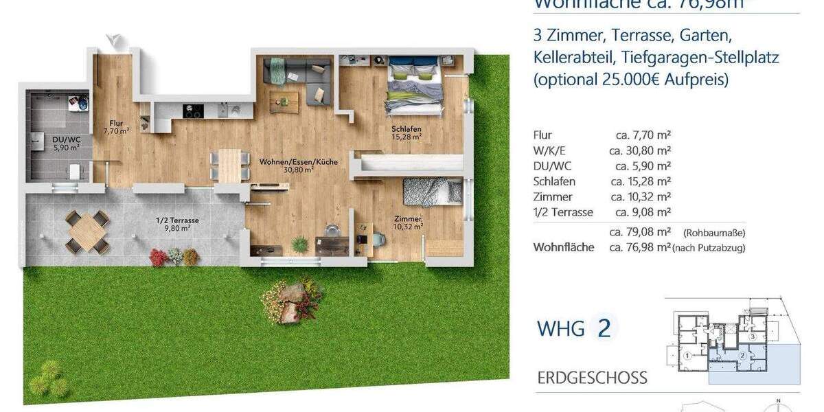 Etagenwohnung Bad Reichenhall - 3 Zimmer, 77 m&sup2;, 515.000&euro; | Angebot:25686056