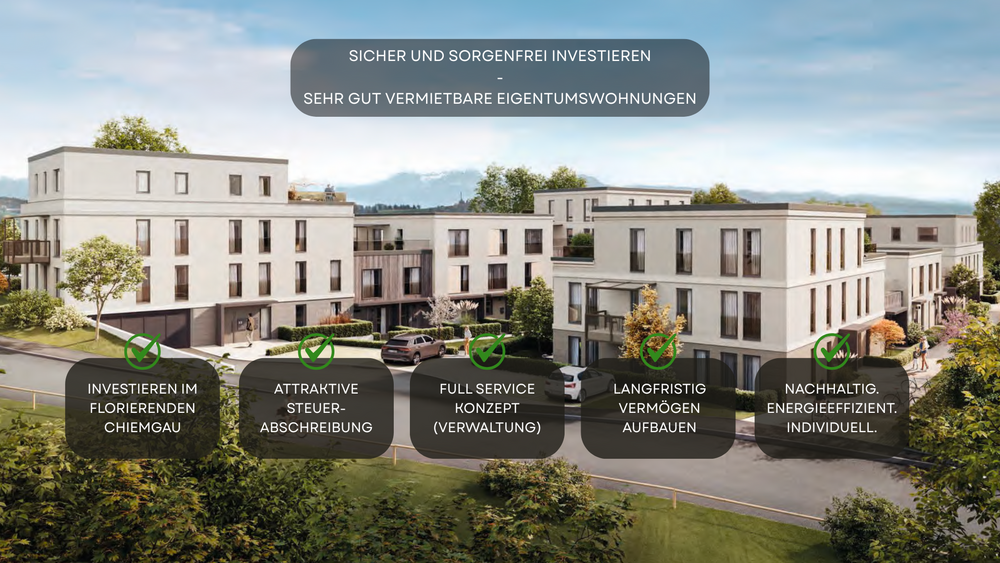 Etagenwohnung Bad Endorf - 2 Zimmer, 64 m&sup2;, 501.000&euro; | Angebot:24577485
