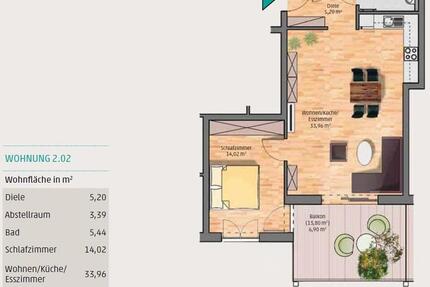 Wohnung Trostberg - 2 Zimmer, 68 m&sup2;, 776&euro; | Angebot:27606189