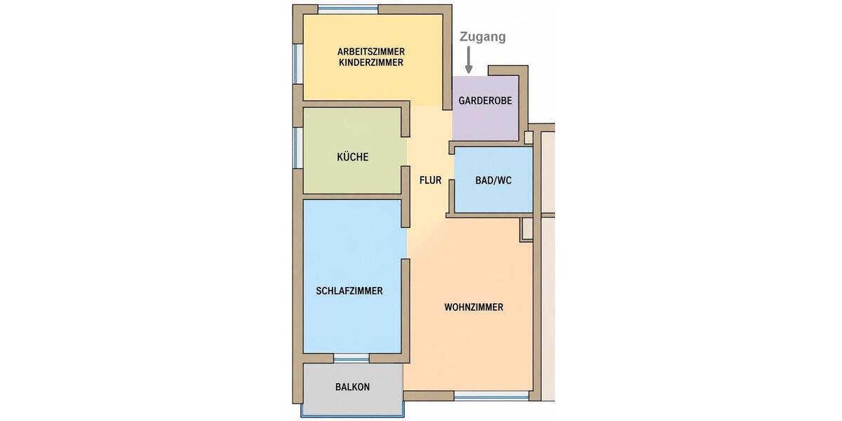 Etagenwohnung Traunreut Irsing - 3 Zimmer, 66 m&sup2;, 780&euro; | Angebot:27607631