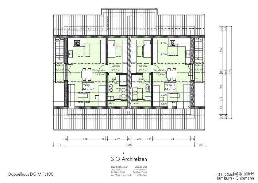 Doppelhaushälfte Eggstätt - 5 Zimmer, 186 m&sup2;, 995.000&euro; | Angebot:25727377