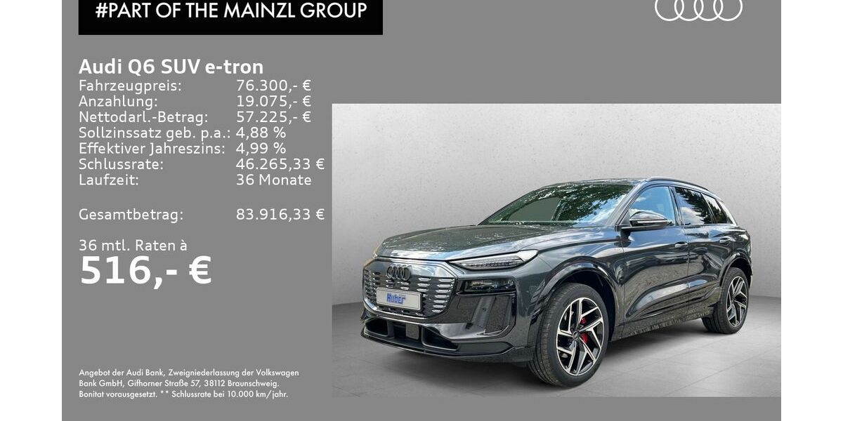 Audi Q6 e-tron 9.500 km 76.300 &euro; Bad Reichenhall 83435