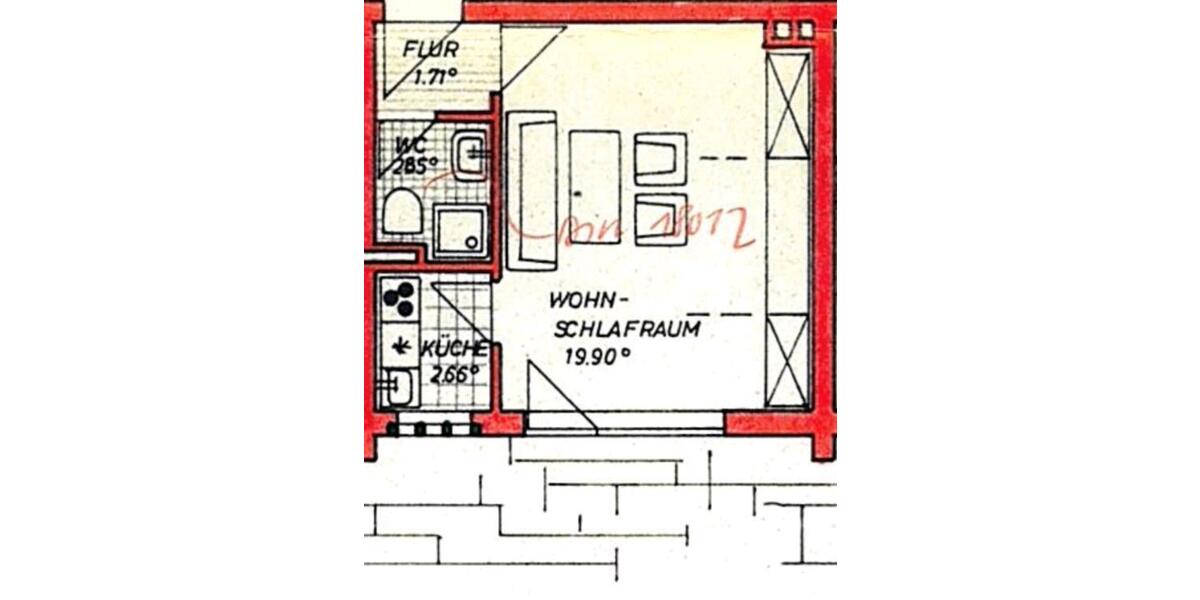 Erdgeschoßwohnung Inzell - 1 Zimmer, 27 m&sup2;, 92.000&euro; | Angebot:25980054