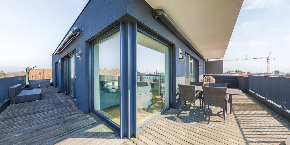 Exklusives Penthouse mit Alpenblick – stilvolles Wohnen nahe Salzburg - voll möbliert - Etagenwohnung Freilassing Freilassing | Angebot:26481393