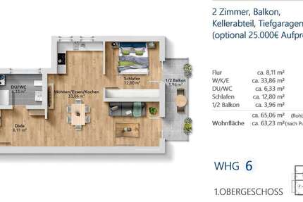 Wohnung Bad Reichenhall - 2 Zimmer, 63 m&sup2;, 411.000&euro; | Angebot:25515731