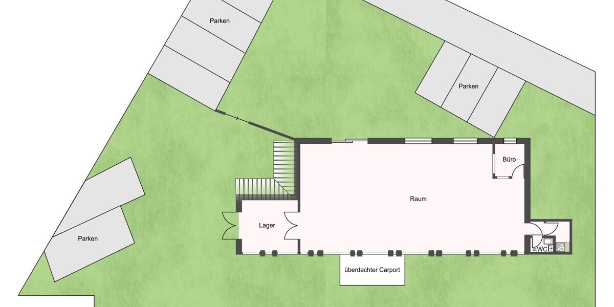 Attraktive Gewerbehalle mit Parkplätzen in Waging am See – vielseitig nutzbar – frei ab 01.06.2027 - Gewerbeobjekt Waging am See Waging a.See | Angebot:27463141