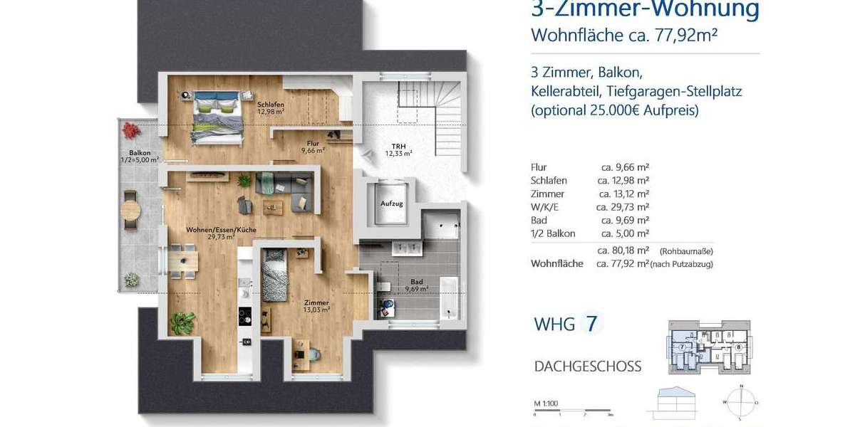 Etagenwohnung Bad Reichenhall - 3 Zimmer, 78 m&sup2;, 491.000&euro; | Angebot:25515732