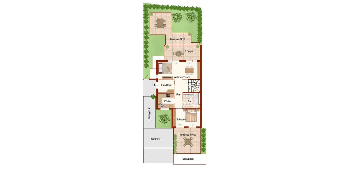 Terrassenwohnung Prien am Chiemsee - 3 Zimmer, 105 m&sup2;, 675.000&euro; | Angebot:26818591