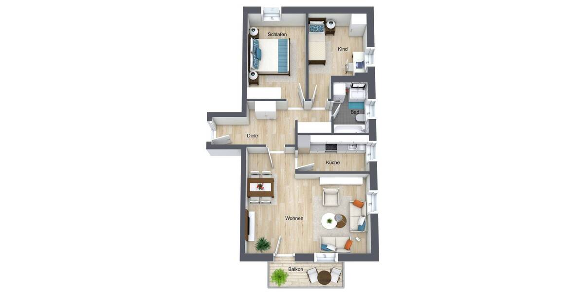 Etagenwohnung Garching an der Alz Garching - 3 Zimmer, 69 m&sup2;, 169.900&euro; | Angebot:26731222
