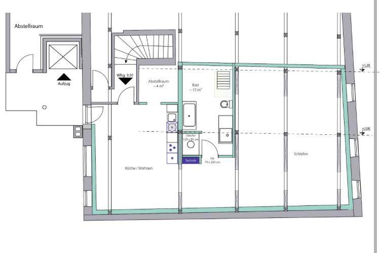 Dachgeschoßwohnung Tittmoning - 1 Zimmer, 103 m&sup2;, 1.100&euro; | Angebot:25962903